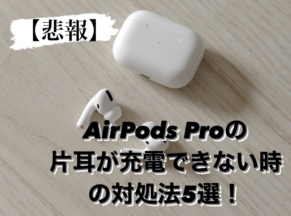 AirPods Pro MWP22J/A 左耳と充電器　箱あり　右耳接続不良